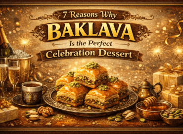 A festive plate of baklava | 7 Reasons Why Baklava Is the Perfect Celebration Dessert